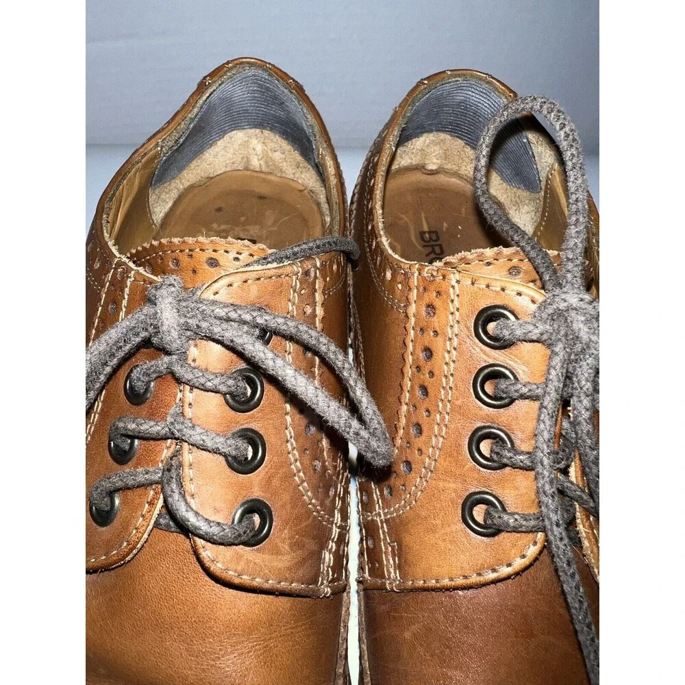 Broletto Bartolomeo Mens Wingtip Oxford Brown Dress Shoes Sz 10 Italian Preppy